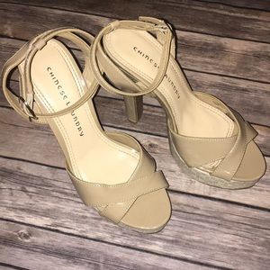 Nude Chinese Laundry platform heels